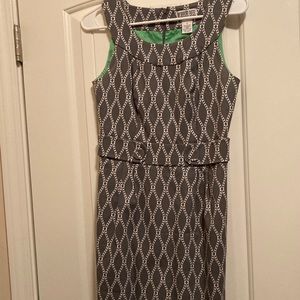 Gray and white summer/office dress